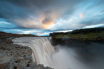 Largest waterfall in Europe in Iceland