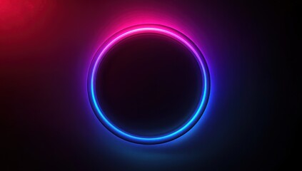 Fototapeta premium Neon Circle Abstract Design
