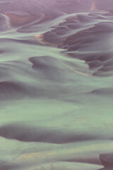 Iceland glacial rivers from above, glacial mineral rivers in iceland