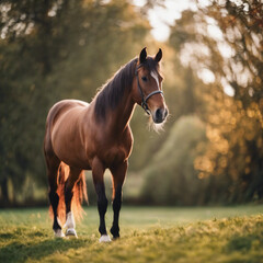 Fototapeta premium Brown Horse Closeup
