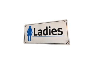 Ladies toilet sign board. Woman bathroom sign