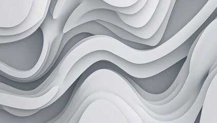 Abstract White and Gray Wavy Design