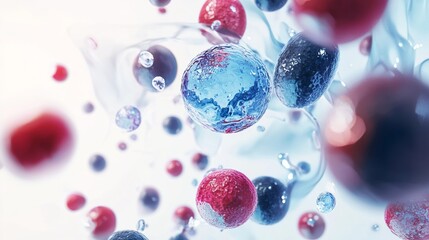 An Abstract Representation of Molecular Structures and Particles in a Creative Format and Design