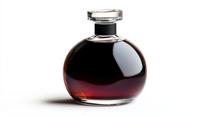 An Elegantly Designed Dark Liquid Bottle Featuring a Smooth Rounded Design Aesthetic