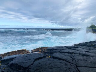 Beautiful Black Sand Beach on the Big Island, Hawaii