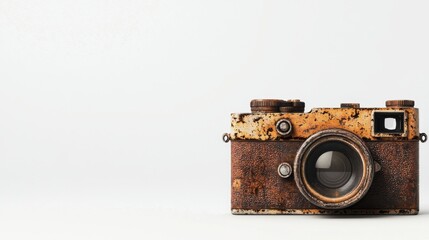 A Vintage Rusty Camera that exudes a beautiful Retro Aesthetic and charm from the past