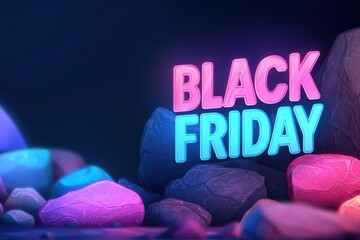 Promotional website header graphic featuring bold "BLACK FRIDAY" text, ideal for sales and discount advertising during Black Friday events..