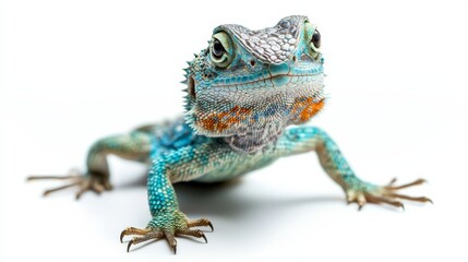 Fototapeta premium The Vibrant Blue Lizard is an animal with truly unique textures and a variety of colors