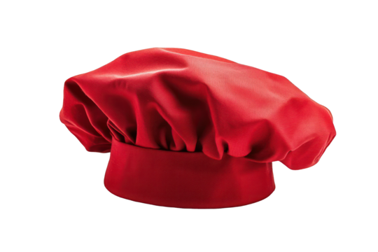 Red chef hat on Transparent background 