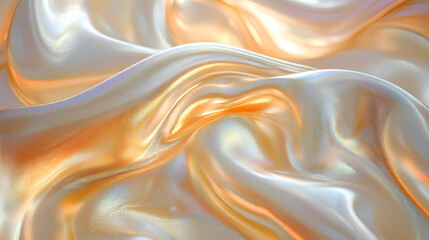 Obraz premium Elegant Silk Fabric Wallpaper with Smooth Abstract Texture and Luminous Waves