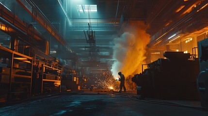 Forging Strength: A Welder&rsquo;s Sparks in the Heart of the Factory