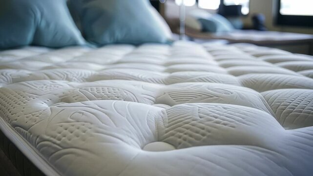 A sign advertising a promotional deal Upgrade to a quantum foam mattress and experience dreams within dreams.