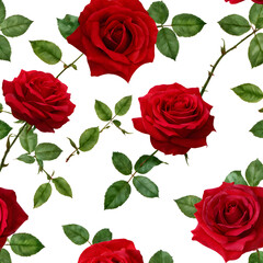 Fototapeta premium bouquet of roses against a white background