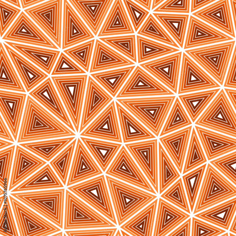 Poster minimal geometric background. large triangles size. multiple repeated inner triangles. single color 