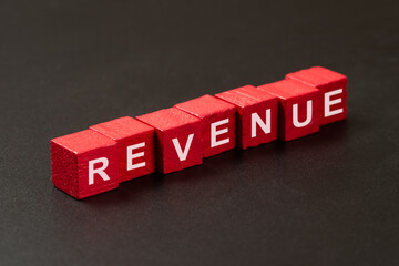 Revenue Concept with Red Blocks