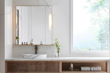 Modern and calming shower room or home bathroom