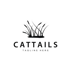 Cattail Logo Design Vector Simple Illustration Symbol Template