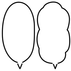 シンプルな縦長の吹き出し