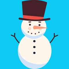Cartoon Snowman Illustration, Cute Snowman Illustration