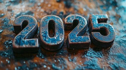 The year 2025 illuminated against a dark sky as a symbol of hope and new beginnings