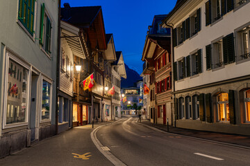 Interlaken city in  Switzerland on Swiss Alps