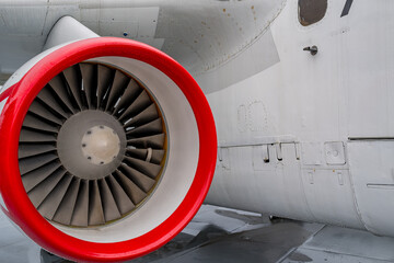 Turbofan jet engine on a US Navy Jet Fighter