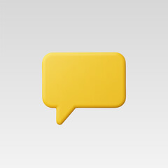 3d Realistic Chat or Message Icon vector illustration