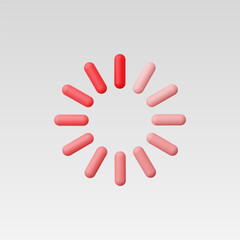 3d Realistic Loading sign vector illustration