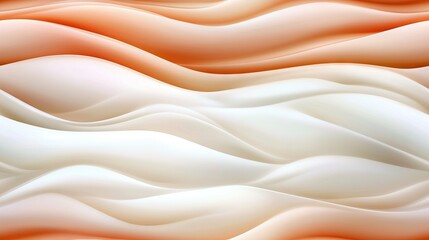 Obraz premium A white background features an orange wave of white and orange hues, with a lighter orange center at its peak