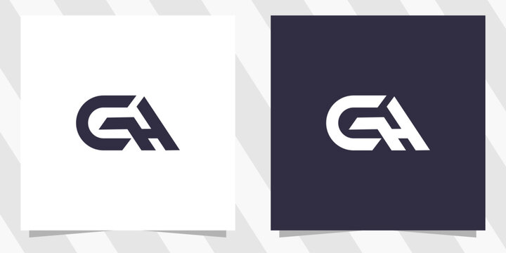 letter gh hg logo design