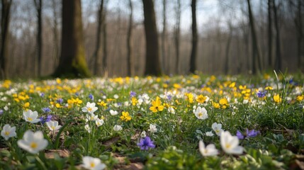 Obraz premium As the ground thaws and the flowers bloom rapidly, is spring's beloved guest