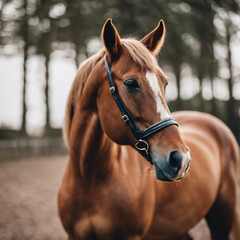 Obraz premium Brown Horse Closeup