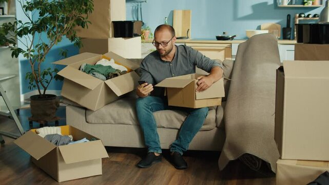Calling a Moving Service for Assistance with Packing, Transporting, and Organizing Belongings. Convenience and Efficiency of Professional Movers for Stress-Free Relocation and Smooth Transition
