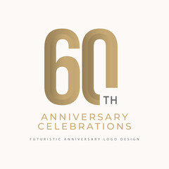 60 years anniversary celebrations logo concept