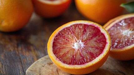 Close-up of a Sliced Blood Orange