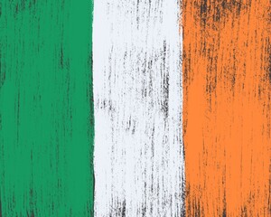 irish flag background with paint strokes