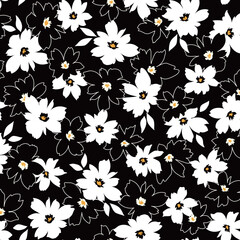 Abstract floral pattern perfect for textile design,