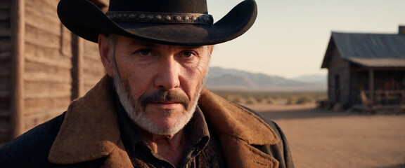 Wild West Cowboy in the Desert: Rugged and Timeless Western Scene