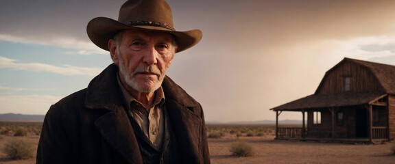 Wild West Cowboy in the Desert: Rugged and Timeless Western Scene