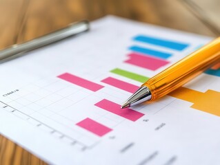New Years resolution goals with vibrant charts, sleek modern setup, motivational energy