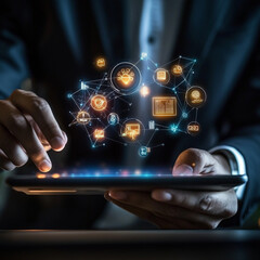 B2B Business Hologram Touch,Generative AI