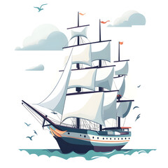 Simple Ship flat icon