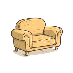 armchair isolated on white