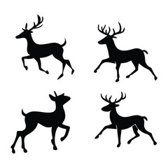 Deer Silhouette Vector Illustration Collection
