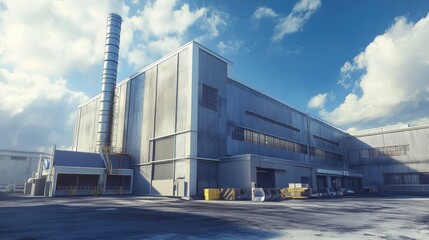 Obraz premium industrial factory building exterior