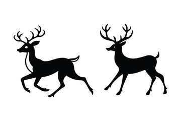 Deer Silhouette Vector Illustration Collection