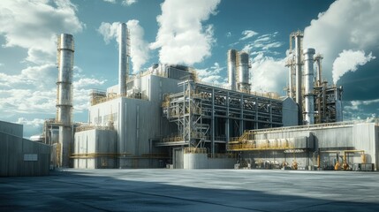 Obraz premium industrial factory building exterior