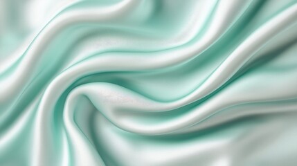Obraz premium Abstract Mint Green Silk Fabric Drape Texture Background