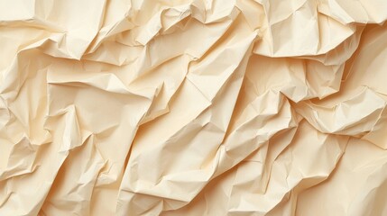 Obraz premium Abstract Beige Crumpled Paper Texture Background Design Element