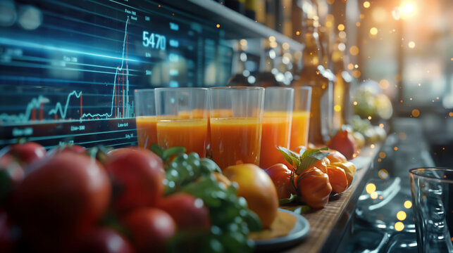 Financial Success with Fresh Juice and Fruit - Powered by Adobe